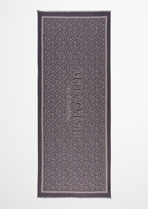 Schal mit Allover-Print — Dark Grey