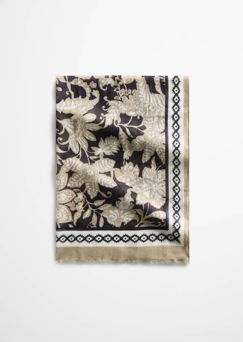 Foulard à l'imprimé allover Light Beige en vue de face