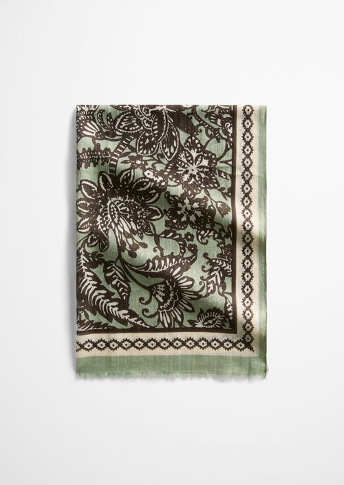 Schal mit Allover-Print — Medium Green