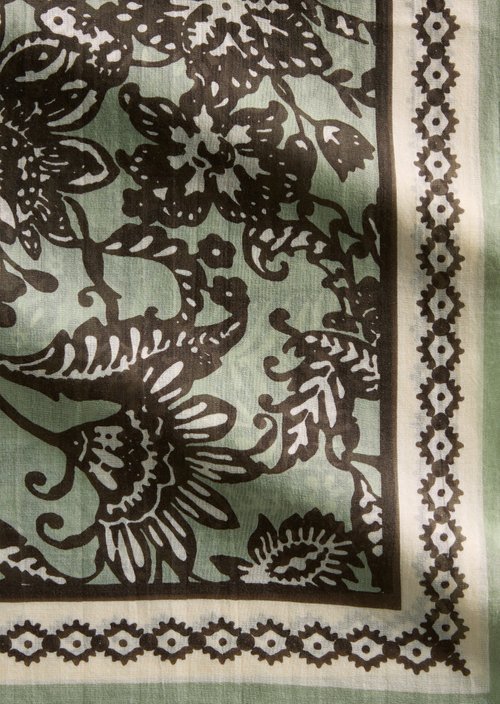 Schal mit Allover-Print — Medium Green