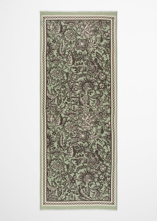 Schal mit Allover-Print — Medium Green