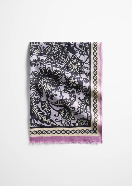 Foulard à l'imprimé allover Dark Pink en vue de face