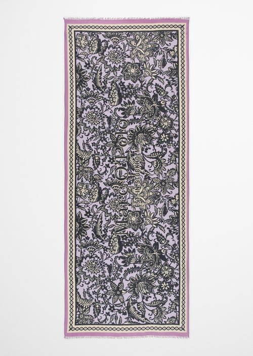 Schal mit Allover-Print — Dark Pink