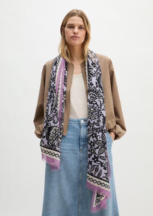 Schal mit Allover-Print — Dark Pink