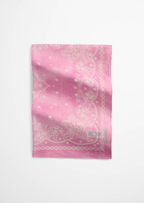 Bedrucktes Tuch Medium Pink in Frontalansicht