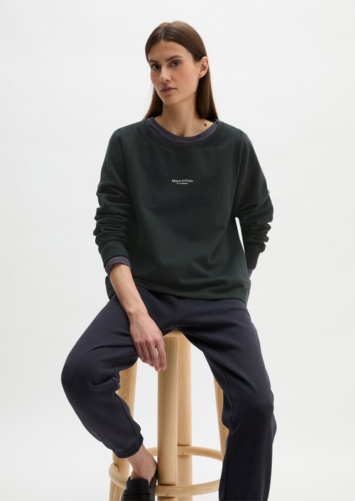 DfC sweatshirt relaxed garment-dyed — Deep Night Blue