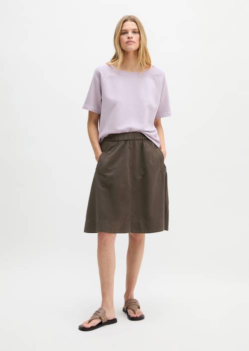 Short sleeve sweatshirt loose Dusty Lavender in front view