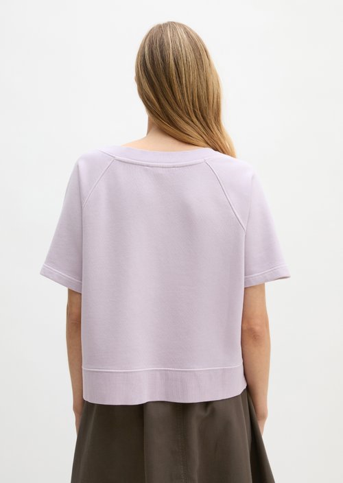 Short sleeve sweatshirt loose — Dusty Lavender (alternate view)