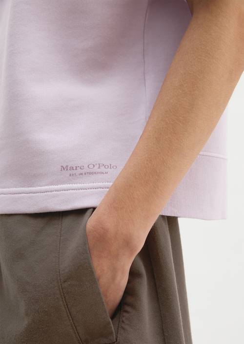 Short sleeve sweatshirt loose Dusty Lavender in detail view