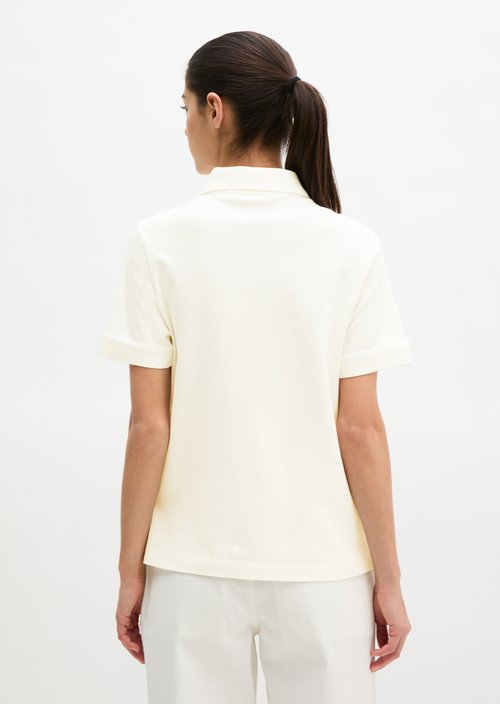 Regular polo shirt — White Cotton