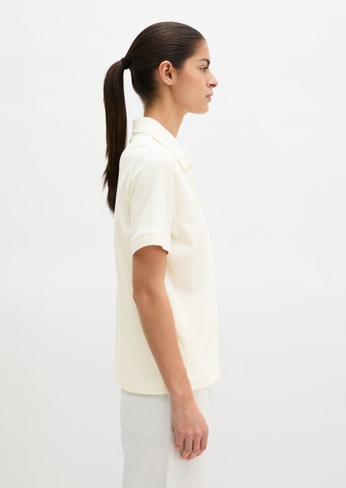 Regular polo shirt — White Cotton