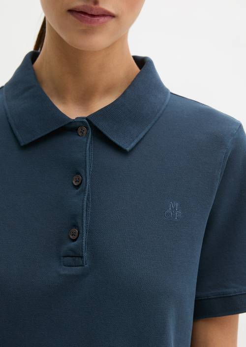 Zwykła koszulka polo Deep Night Blue w widoku szczegółowym