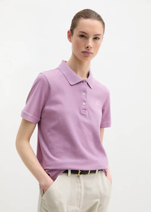 Zwykła koszulka polo Warm Lilac w widoku z przodu