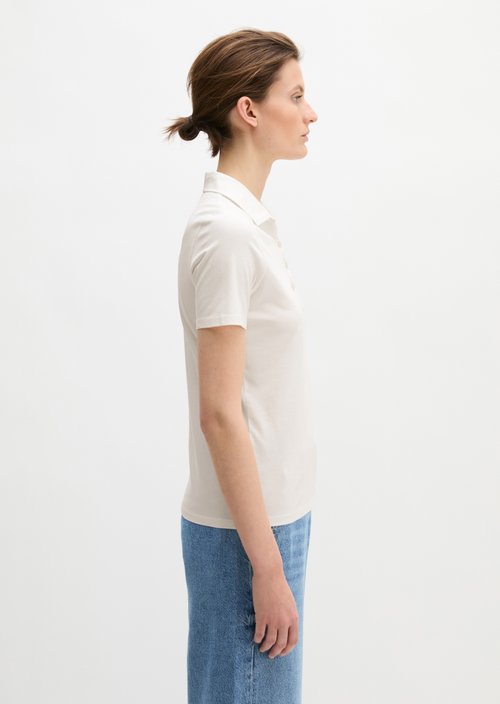 Short sleeve polo shirt slim — White Cotton