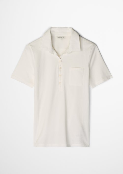 Short sleeve polo shirt slim — White Cotton