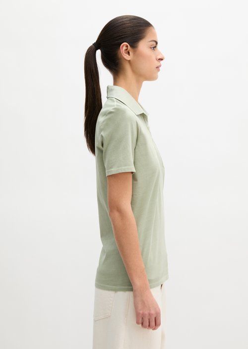 Short sleeve polo shirt slim — Calm Sage