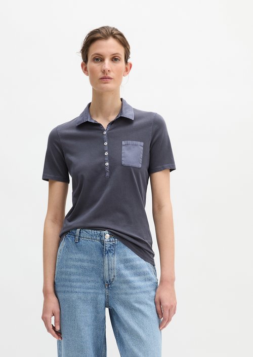 Short sleeve polo shirt slim — Stormy Sky