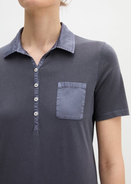 Short sleeve polo shirt slim — Stormy Sky