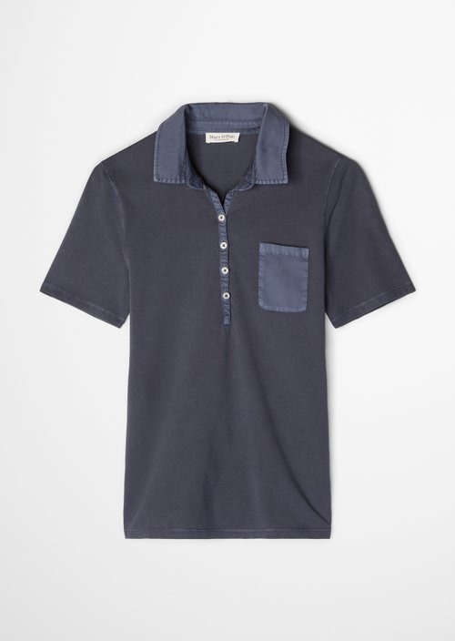 Short sleeve polo shirt slim — Stormy Sky
