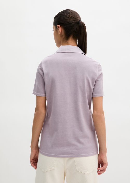 Short sleeve polo shirt slim — Dusty Lavender (alternate view)