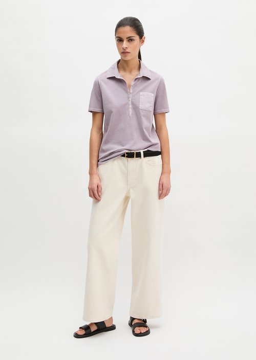 Short sleeve polo shirt slim — Dusty Lavender