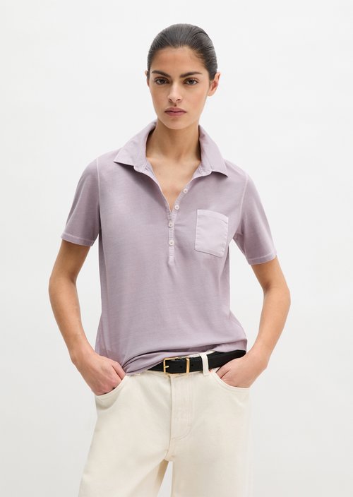 Short sleeve polo shirt slim — Dusty Lavender