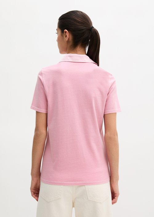 Short sleeve polo shirt slim — Mellow Rose (alternate view)