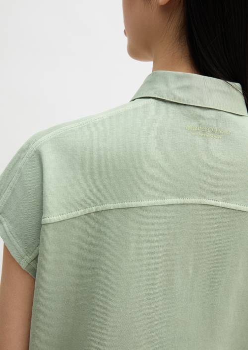 Luźna koszulka polo Fresh Sage w widoku szczegółowym