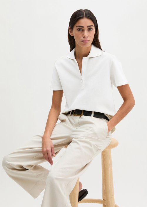 Regular polo shirt — Grey Silk