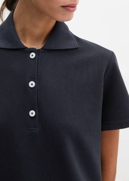 Poloshirt regular Deep Night Blue in Detailansicht