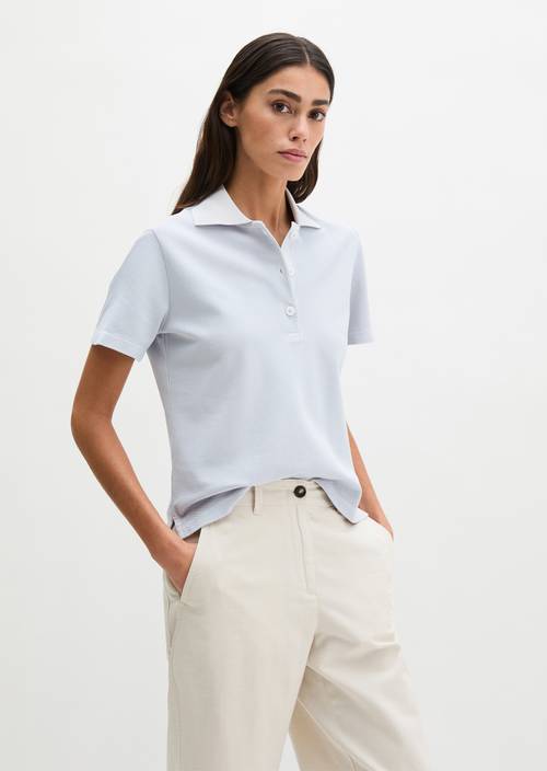 Poloshirt regular Airy Blue in Frontalansicht