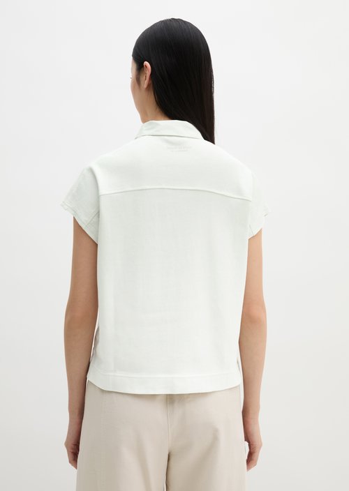 Sleeveless polo shirt loose — Grey White (alternate view)