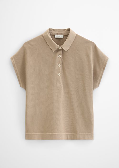 Sleeveless polo shirt loose — Earthy Taupe