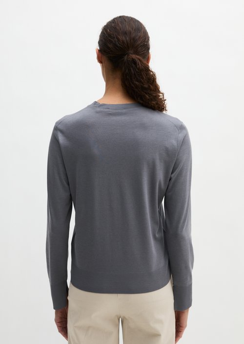Luxury longsleeve relaxed — Blue Graphite