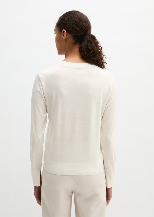 Luxury longsleeve relaxed — White Cotton