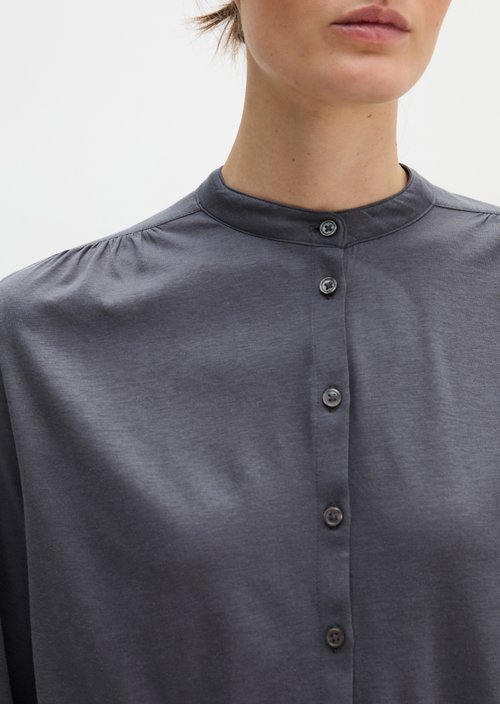 Jersey blouse loose — Blue Graphite