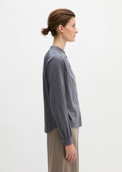 Jersey blouse loose — Blue Graphite