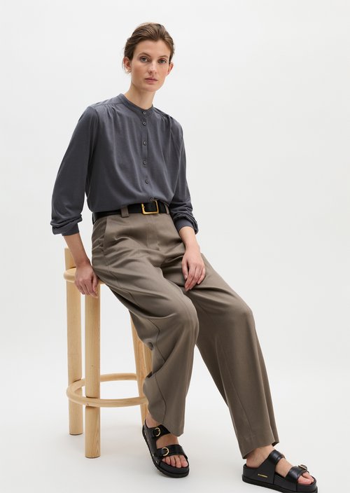 Jersey blouse loose — Blue Graphite