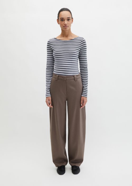 Striped longsleeve regular — Medium Blue