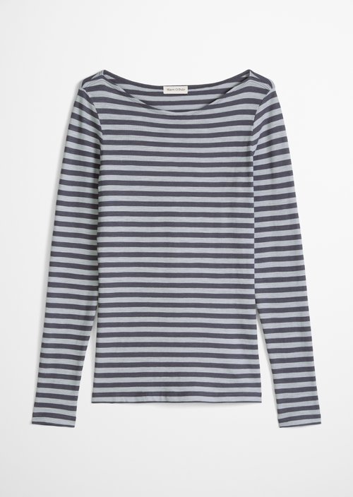 Striped longsleeve regular — Medium Blue