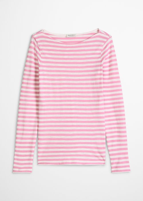 Striped longsleeve regular — Medium Pink