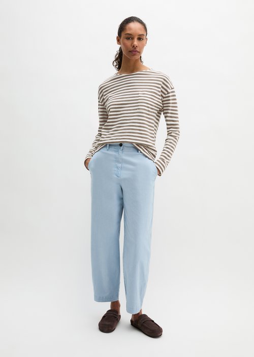 Striped longsleeve regular — Medium Brown