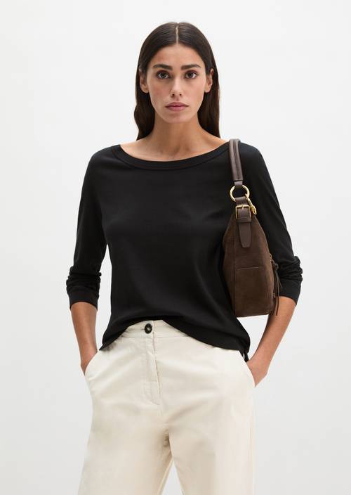 Longsleeve regular Black w widoku z przodu