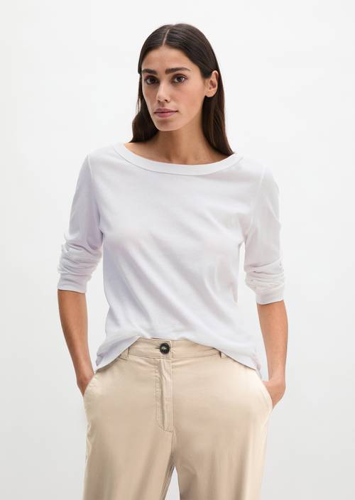 Longsleeve regular Grey White w widoku z przodu