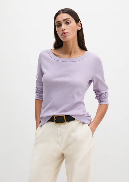 Longsleeve regular Dusty Lavender w widoku z przodu