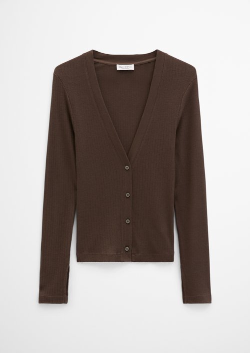 Rip cardigan slim — Burnt Coffee