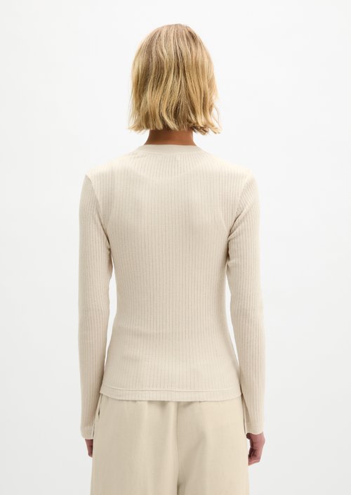 Rip cardigan slim — Grey Silk