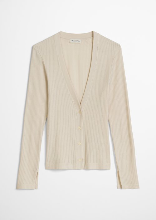 Rip cardigan slim — Grey Silk