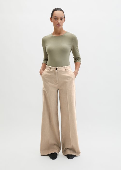 Longsleeve slim garment-dyed — Fresh Sage