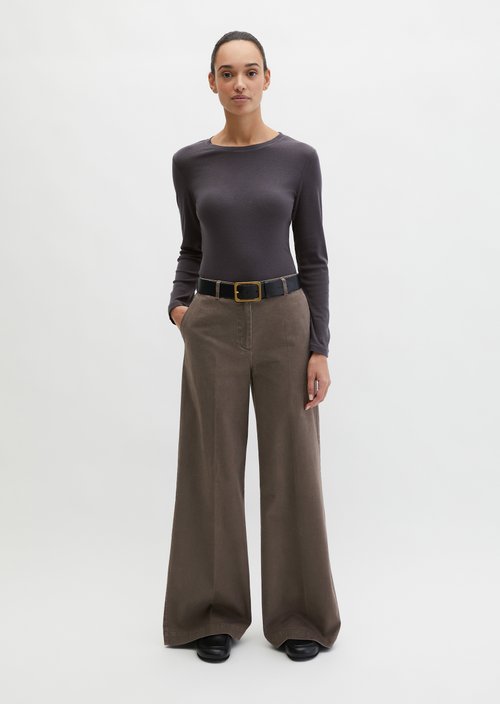 Longsleeve slim garment-dyed — Stormy Sky